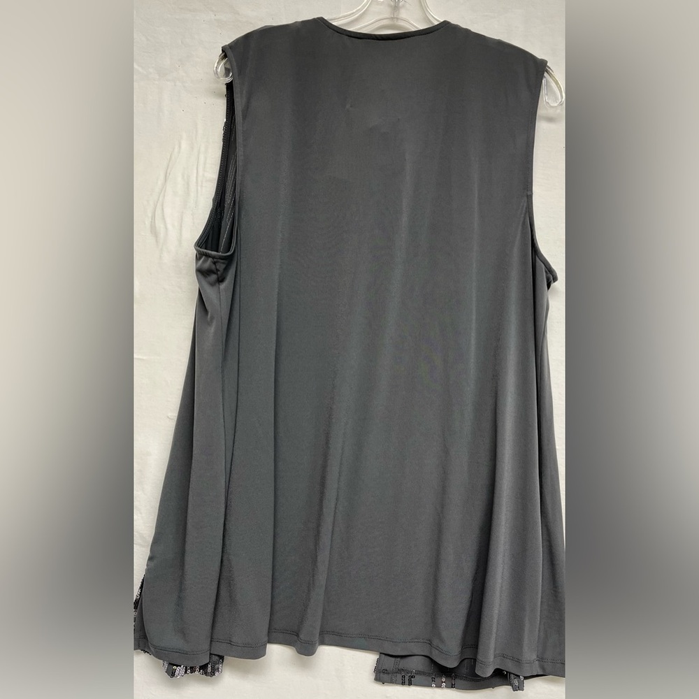 NWT Vintage 90’s Bob Mackie ‘Wearable Art’ Sequin Vest, Sz L ,Grandmacore, Y2K - Picture 4 of 5